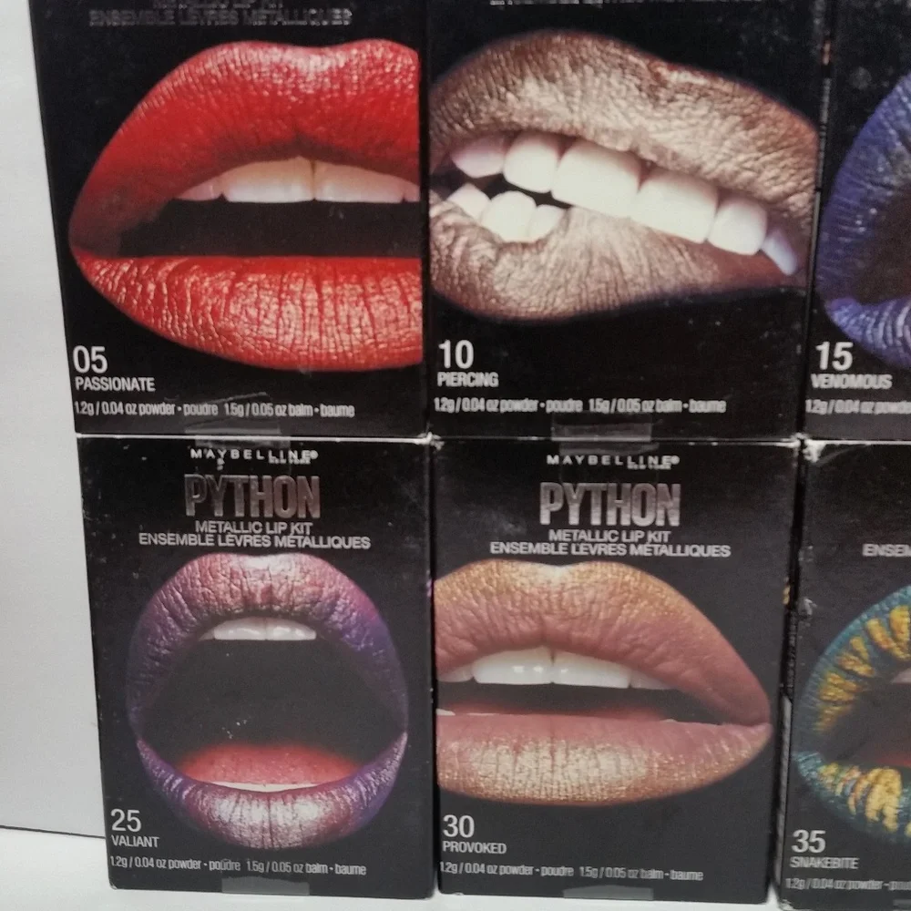 Maybelline Python Metallic Lip Kit Complete Set 8 - Picture 2 of 9